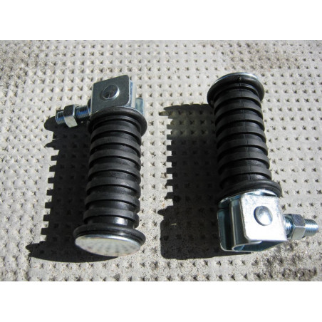 Repose-pieds Avant Pour Honda CG125 - Caoutchouc Noir, Paire, Style Cafe Racer / Old School