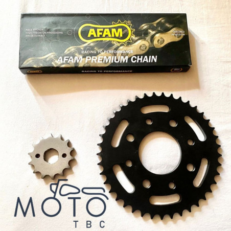 Kit chaîne Honda AFAM, 14x41 125 CG Brésil 83 à 97