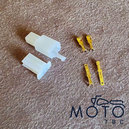 Connecteurs mâle + femelle 2 fils, pour réfection d'élecricité