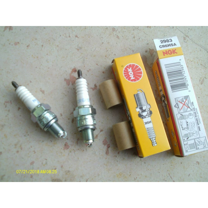 Honda 125 CA 250 CMX Rebel 250 TwooFifty: 2 Bougies NGK CR6HSA