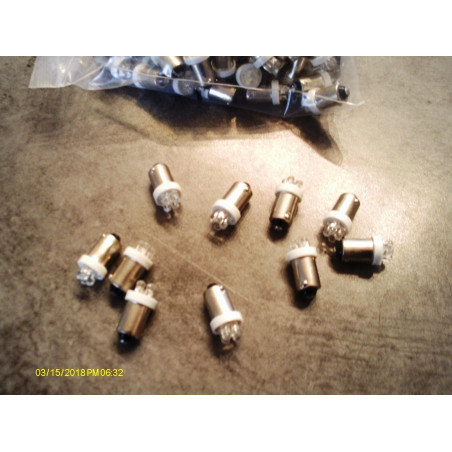 Ampoule voyant de tableau de bord BA9S, led belle intensité.