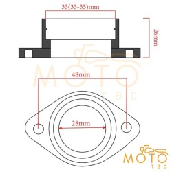 Pipes d'admission souples conformes lot de 2: Honda 125 CB T1, T2