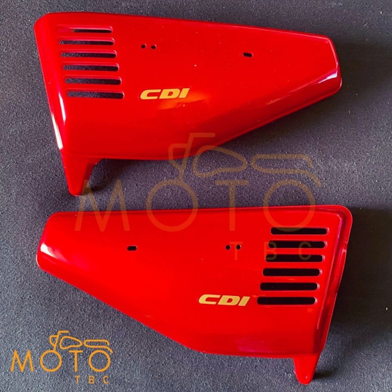 Carénage Latéral Moto CG125 CDI125 - Paire De Caches Batterie En ABS Avec Caoutchoucs, Couleurs Au Choix