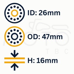 Roulements direction 125 XLR JD04 ✅