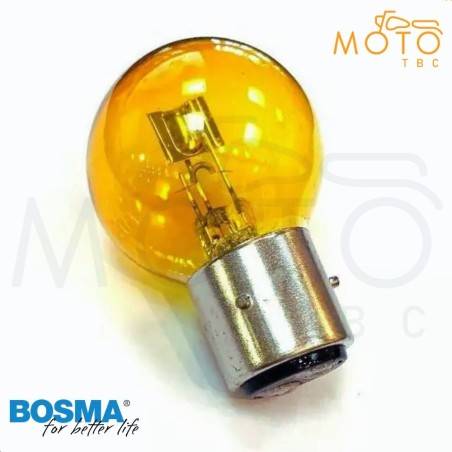 Ampoule code/phare 3 ergots, BA21D Jaune, 6V 35/35W origine EU