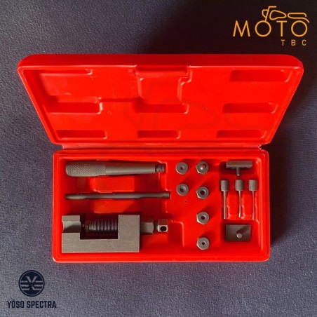 Coffret dérive-chaîne moto 125 400 420 428 520 ✅