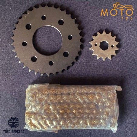 Kit chaîne de haute qualité: Honda 125 CG Japon 6V