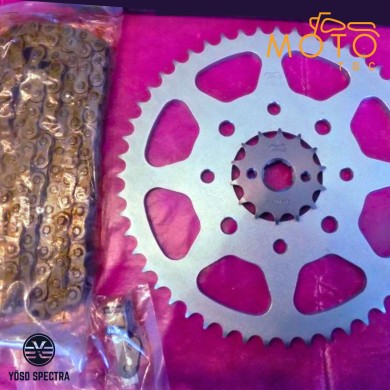 Kit chaîne 428SH à rapports courts 14x51 pour Honda 125 XLS & XR