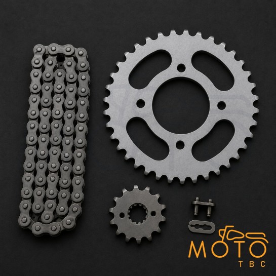 Kit chaîne renforcé 14x38 AFAM, Honda 125 CBT T1/T2