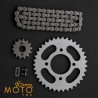 Kit chaîne super renforcé, démultiplication 14x43: Honda 125 CMC